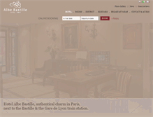 Tablet Screenshot of hotelalbebastille.com